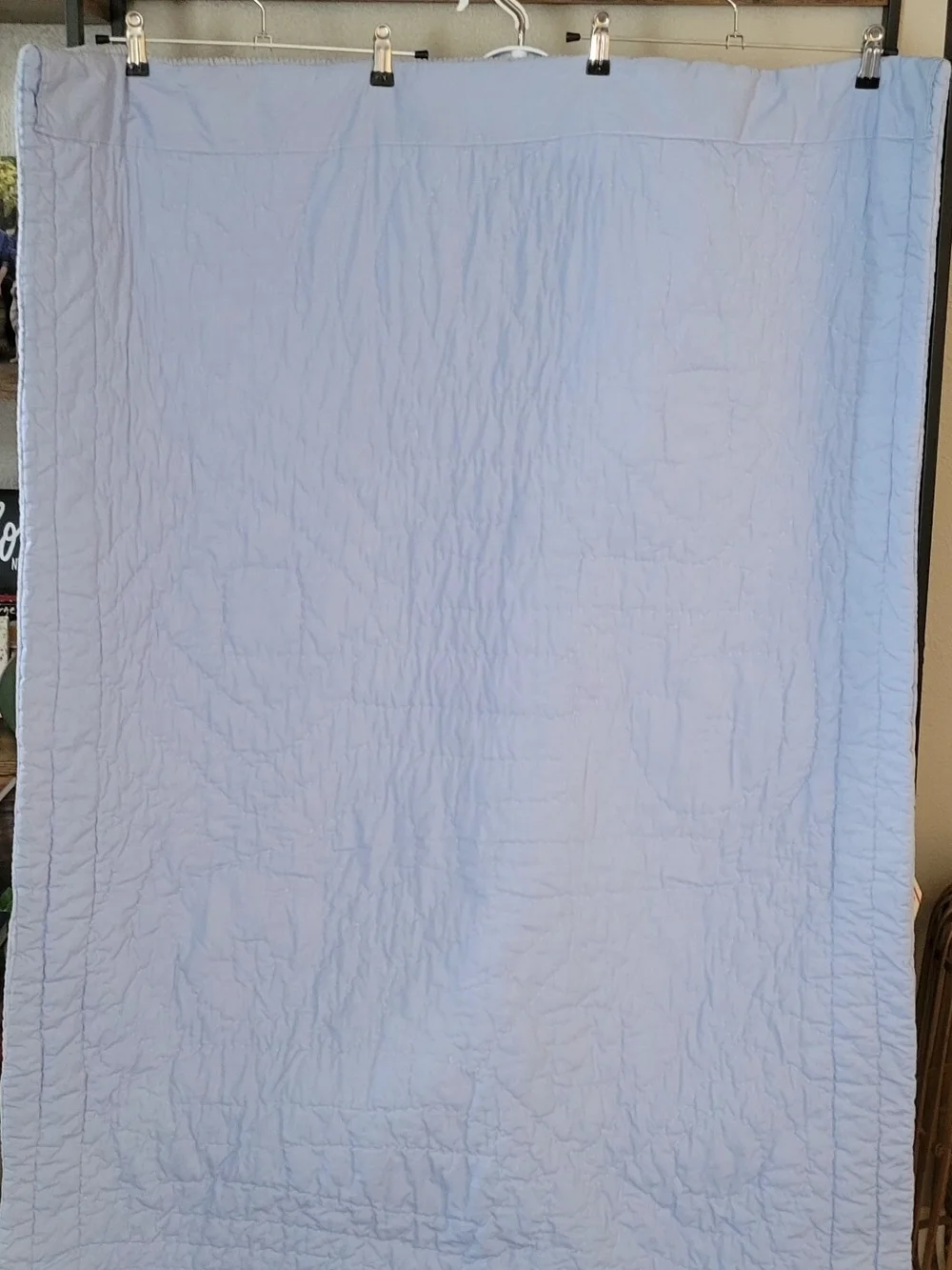 Pottery Barn Kids Retired  Homerun Baseball Corduroy Blue Baby Toddler Comforter